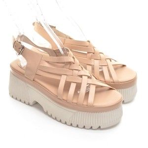 Jeffrey Campbell Egret Nude Platform Sandals 10 M New